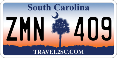 SC license plate ZMN409