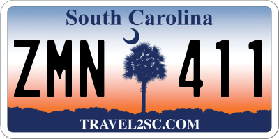 SC license plate ZMN411