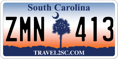 SC license plate ZMN413