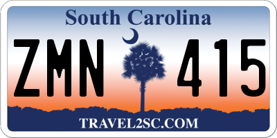 SC license plate ZMN415