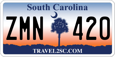 SC license plate ZMN420