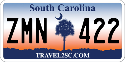 SC license plate ZMN422