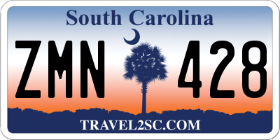 SC license plate ZMN428