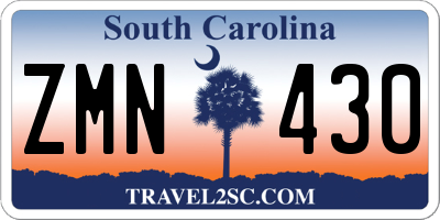 SC license plate ZMN430
