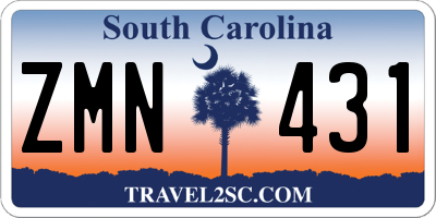 SC license plate ZMN431