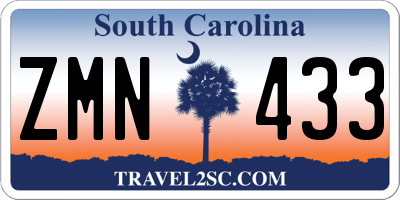 SC license plate ZMN433