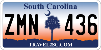 SC license plate ZMN436