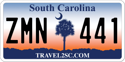 SC license plate ZMN441