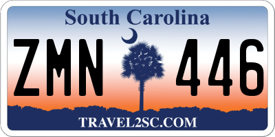 SC license plate ZMN446