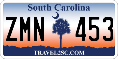 SC license plate ZMN453