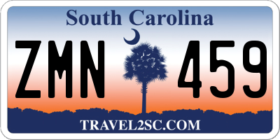 SC license plate ZMN459