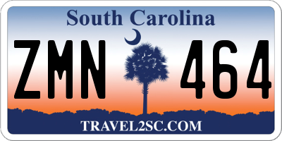 SC license plate ZMN464
