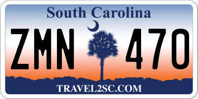 SC license plate ZMN470