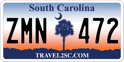SC license plate ZMN472