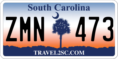 SC license plate ZMN473