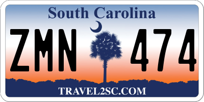 SC license plate ZMN474