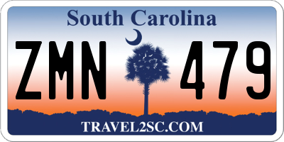 SC license plate ZMN479