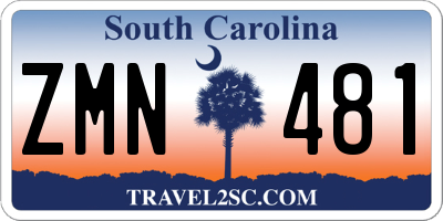 SC license plate ZMN481