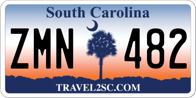 SC license plate ZMN482