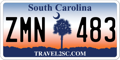 SC license plate ZMN483