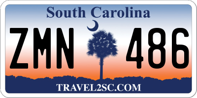 SC license plate ZMN486