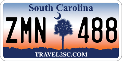 SC license plate ZMN488