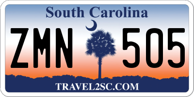 SC license plate ZMN505