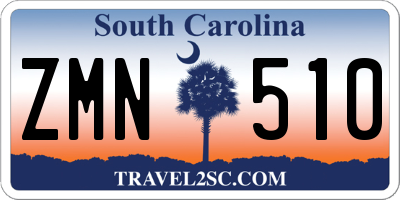SC license plate ZMN510