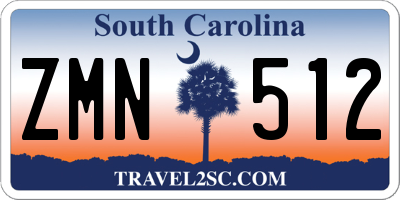 SC license plate ZMN512