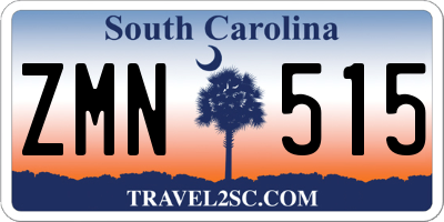 SC license plate ZMN515