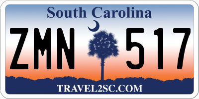 SC license plate ZMN517