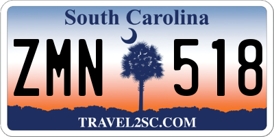 SC license plate ZMN518