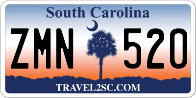 SC license plate ZMN520