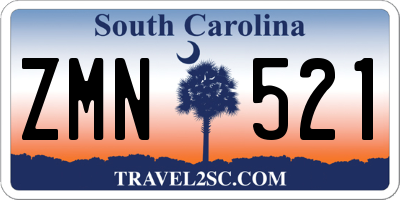 SC license plate ZMN521