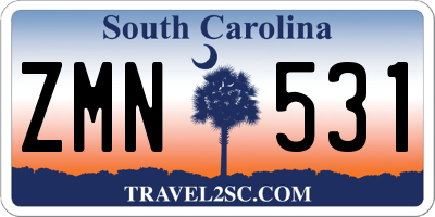 SC license plate ZMN531