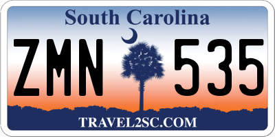 SC license plate ZMN535