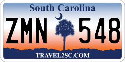 SC license plate ZMN548