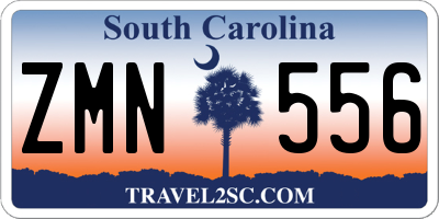 SC license plate ZMN556