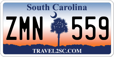 SC license plate ZMN559