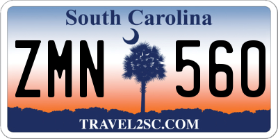 SC license plate ZMN560