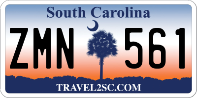 SC license plate ZMN561