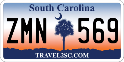 SC license plate ZMN569