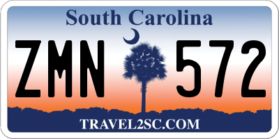 SC license plate ZMN572