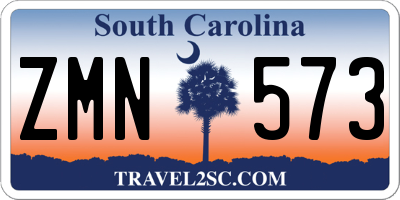 SC license plate ZMN573