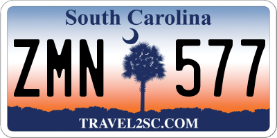 SC license plate ZMN577