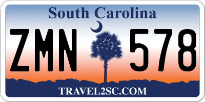 SC license plate ZMN578