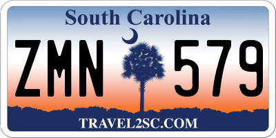 SC license plate ZMN579