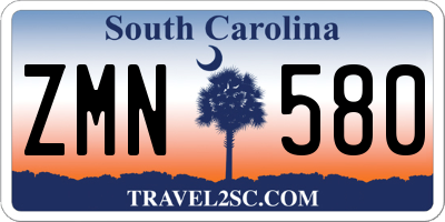 SC license plate ZMN580