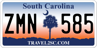 SC license plate ZMN585