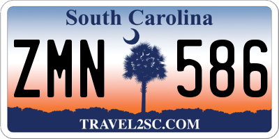 SC license plate ZMN586